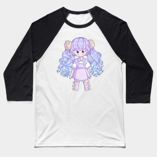 Kawaii Chibi Girl Baseball T-Shirt